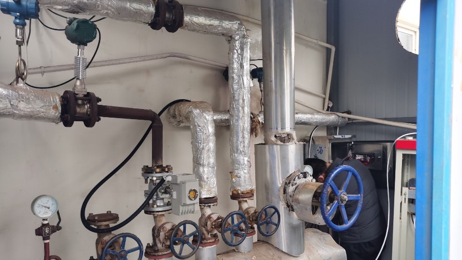 涡街米兰（中国）测蒸汽，现场安装调试